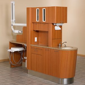 D4RH Split Entry Console with dental imaging equipment