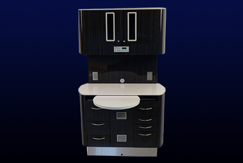 D66 LR Rear Treatment Console dental cabinets black