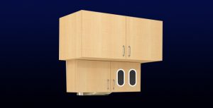 ECO2 Wall Mount Storage Unit dental cabinet light wood finish
