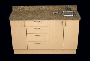 ECO3 Assistant’s Console dental cabinetry with right side sink