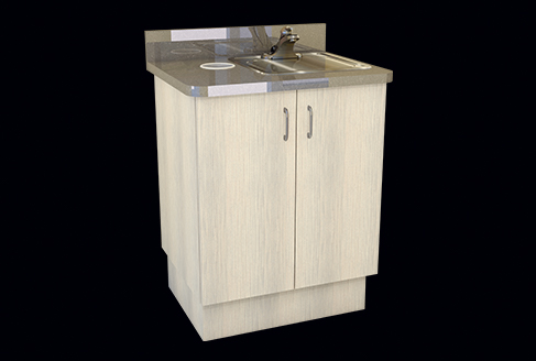 ECO8 Sink Unit dental cabinetry whitewash wood finish